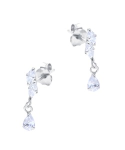 Hanging CZ Crystal Silver Stud Earring STS-6306